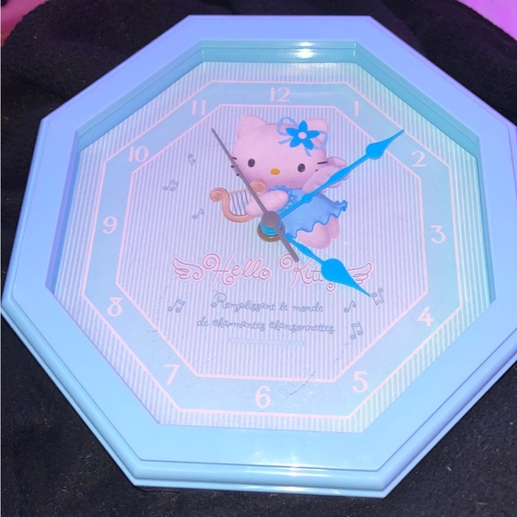 Hello Kitty Blue Angel Wall Clock - Picture 1 of 3